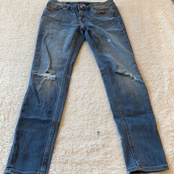 Vigoss Jeans Womens 28 Blue Classic Skinny Stretch Midrise Distressed Casual - Picture 4 of 10